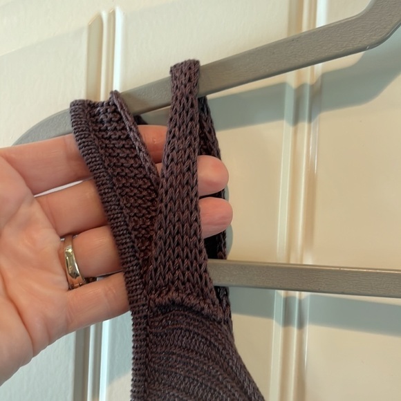 PERUVIAN connection dark chocolate brown tank tunic beautiful boho neutral LG - Picture 4 of 17